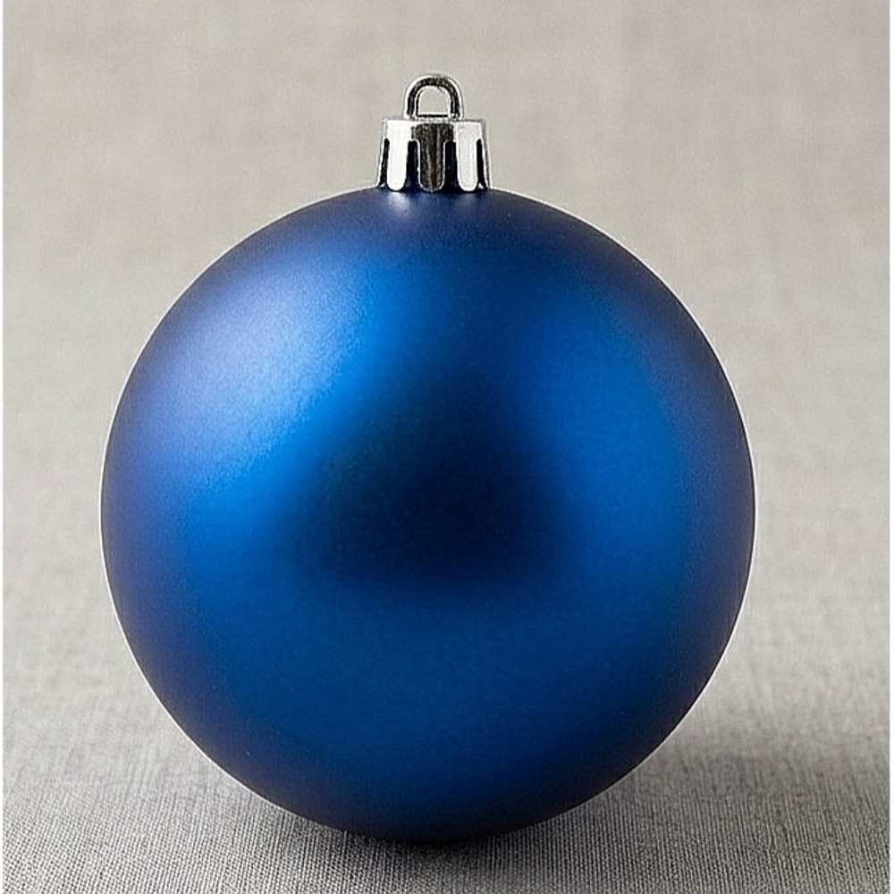 Vickerman 4" Cobalt Blue Matte Ball Christmas Ornaments Box of 4 Shatterproof